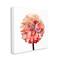 Stupell Industries Bright Coral Watercolor Bloom Dahlia Flower Canvas Wall Art